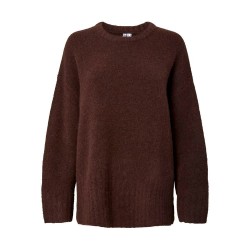 Блуза Pieces Tina sweater - Brown (Hot Fudge / Melange) блуза,мъжки,пуловери,дамски,пуловери,pieces,tina,sweater,brown,(hot,fudge,melange)
