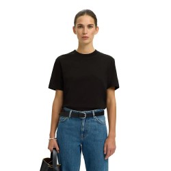 Тениска Selected Relax Col short sleeve T-shirt - Black (Black) тениска,мъжки,тениски,дамски,тениски,selected,relax,col,short,sleeve,t,shirt,black,(black)