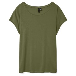 Тениска Vero moda Ava Plain short sleeve T-shirt - Green (Sphagnum) тениска,мъжки,тениски,дамски,тениски,vero,moda,ava,plain,short,sleeve,t,shirt,green,(sphagnum)
