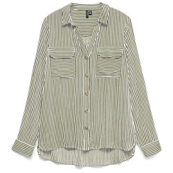 Риза с дълъг ръкав Vero moda Bumpy New long sleeve shirt - Green (Sphagnum / Snow White) риза,с,дълъг,ръкав,дамски,ризи,мъжки,ризи,vero,moda,bumpy,new,long,sleeve,shirt,green,(sphagnum,snow,white)