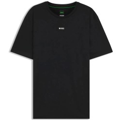 Тениска BOSS Active 10280182 short sleeve T-shirt - Black (Black) тениска,мъжки,тениски,дамски,тениски,boss,active,10280182,short,sleeve,t,shirt,black,(black)