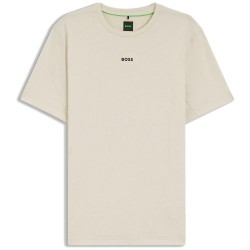 Тениска BOSS Active 10280182 short sleeve T-shirt - Beige (Light Beige) тениска,мъжки,тениски,дамски,тениски,boss,active,10280182,short,sleeve,t,shirt,beige,(light,beige)