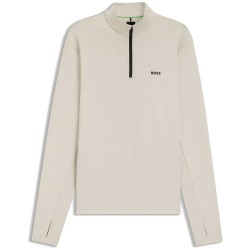 Блуза BOSS Active 10280191 half zip sweatshirt - Beige (Light Beige) блуза,мъжки,пуловери,boss,active,10280191,half,zip,sweatshirt,beige,(light,beige)