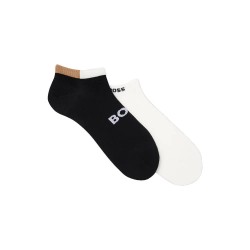 Чорапи BOSS Design VI Bamboo 10280412 no show socks 2 pairs - White / Black (Open Miscellaneous) чорапи,мъжки,чорапи,дамски,чорапи,boss,design,vi,bamboo,10280412,no,show,socks,2,pairs,white,black,(open,miscellaneous)