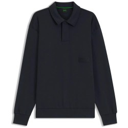 Блуза BOSS Placket 10280170 sweatshirt - Blue / Black (Dark Blue) блуза,мъжки,пуловери,boss,placket,10280170,sweatshirt,blue,black,(dark,blue)