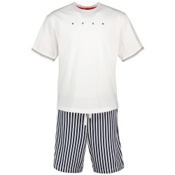 Пижама HUGO Coasta 10278457 short sleeve pyjama - White (White) пижама,мъжки,пижами,hugo,coasta,10278457,short,sleeve,pyjama,white,(white)