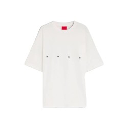 Тениска HUGO Dariso 10280011 short sleeve T-shirt - White (Natural) тениска,мъжки,тениски,дамски,тениски,hugo,dariso,10280011,short,sleeve,t,shirt,white,(natural)