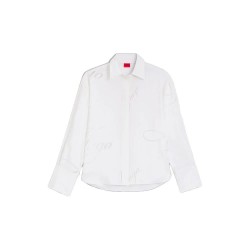 HUGO Echinacea 10272125 long sleeve blouse - White (Open Miscellaneous) дамски,блузи,hugo,echinacea,10272125,long,sleeve,blouse,white,(open,miscellaneous)