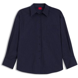 HUGO Extra 10279697 long sleeve blouse - Blue (Open Miscellaneous) дамски,блузи,hugo,extra,10279697,long,sleeve,blouse,blue,(open,miscellaneous)