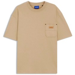 Тениска HUGO Nevado 10280098 short sleeve T-shirt - Beige (Medium Beige) тениска,мъжки,тениски,дамски,тениски,hugo,nevado,10280098,short,sleeve,t,shirt,beige,(medium,beige)