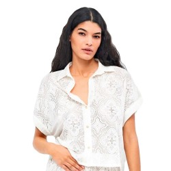риза,с,къс,ръкав,дамски,ризи,мъжки,ризи,gisela,beach,structured,fabric,short,sleeve,shirt,white,(white)