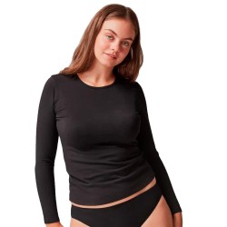 дамско,бельо,дамски,бикини,и,танкини,gisela,thermal,long,sleeve,base,layer,black,(black)