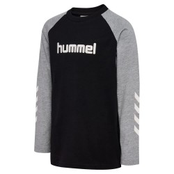 тениска,мъжки,тениски,дамски,тениски,hummel,logo,long,sleeve,t,shirt,black,(black,grey,melange)