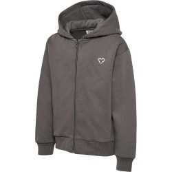 Блуза Hummel Loose Bee full zip sweatshirt - Grey (Silver Grey) блуза,детски,блузи,hummel,loose,bee,full,zip,sweatshirt,grey,(silver,grey)