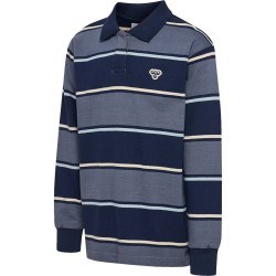 дамски,блузи,с,яка,мъжки,блузи,с,яка,hummel,loose,striped,long,sleeve,polo,blue,(dress,blue)