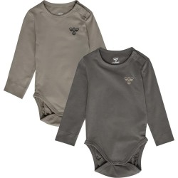 Hummel Mini Long Sleeve Body 2 units - Green (Vaporous Gray) детски,облекла,за,момчета,hummel,mini,long,sleeve,body,2,units,green,(vaporous,gray)