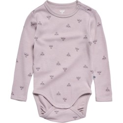 Hummel Mini Wool Long Sleeve Body - Purple (White/Silver) детски,облекла,за,момичета,hummel,mini,wool,long,sleeve,body,purple,(white,silver)