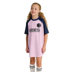 рокля,дамски,поли,и,рокли,hummel,loose,tiger,soccer,short,sleeve,short,dress,pink,(3764)