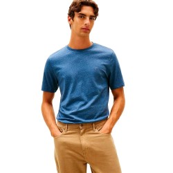 тениска,мъжки,тениски,дамски,тениски,tommy,hilfiger,mw0mw37268,short,sleeve,t,shirt,blue,(aegean,sea,heather)