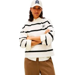 блуза,дамски,блузи,tommy,hilfiger,ww0ww48431,sweatshirt,beige,(calico,black,stripe)