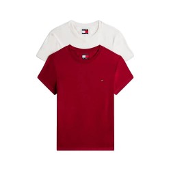 тениска,мъжки,тениски,дамски,тениски,tommy,jeans,dw0dw21366,short,sleeve,t,shirt,2,units,red,(ecru,lavish,cerise)