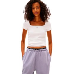 тениска,мъжки,тениски,дамски,тениски,tommy,jeans,dw0dw21837,short,sleeve,t,shirt,white,(ecru)