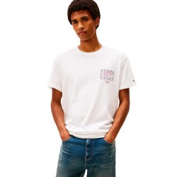 тениска,мъжки,тениски,дамски,тениски,tommy,jeans,sign,spray,regular,fit,short,sleeve,t,shirt,white,(ecru)