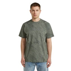 Тениска G-Star D28903-E400 short sleeve T-shirt - Green (Orphus Topo AOP) тениска,мъжки,тениски,дамски,тениски,g,star,d28903,e400,short,sleeve,t,shirt,green,(orphus,topo,aop)
