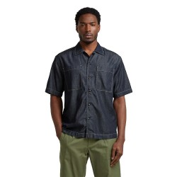 риза,с,къс,ръкав,дамски,ризи,мъжки,ризи,g,star,d28911,e505,regular,fit,short,sleeve,shirt,blue,(rinsed)