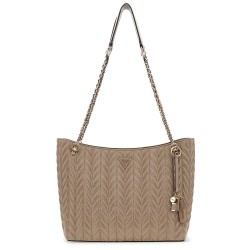 Чанта Guess Cheryl tote bag - Brown (Dark Taupe) чанта,всички,чанти,guess,cheryl,tote,bag,brown,(dark,taupe)