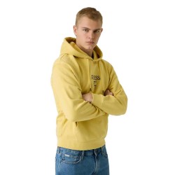 суичър,мъжки,пуловери,guess,jeans,baker,regular,fit,hoodie,yellow,(yellow,field)
