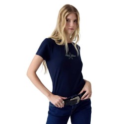 Тениска Guess jeans W6RI18J1314 short sleeve T-shirt - Blue (Daring Ocean) тениска,мъжки,тениски,дамски,тениски,guess,jeans,w6ri18j1314,short,sleeve,t,shirt,blue,(daring,ocean)