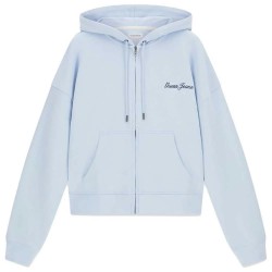 Блуза Guess jeans W6RQ06K68I4 full zip sweatshirt - Blue (Aerial Blue) блуза,дамски,блузи,guess,jeans,w6rq06k68i4,full,zip,sweatshirt,blue,(aerial,blue)