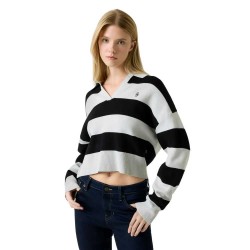 дънки,дамски,блузи,с,яка,мъжки,блузи,с,яка,guess,jeans,w6rr16z3fc2,long,sleeve,polo,white,black,(black,grey)