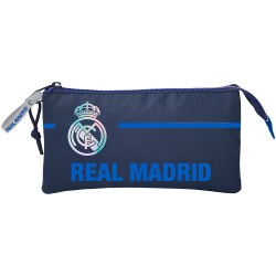 канцеларски,принадлежности,real,madrid,triple,pencil,case,blue,(multicolor)