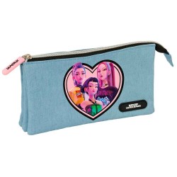 Safta K-Pop Demon Hunters pencil case - Blue (Multicolor) ученически,принадлежности,safta,k,pop,demon,hunters,pencil,case,blue,(multicolor)