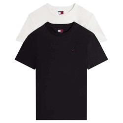 тениска,мъжки,тениски,дамски,тениски,tommy,jeans,dm0dm20687,short,sleeve,t,shirt,2,units,black,(black,ecru)