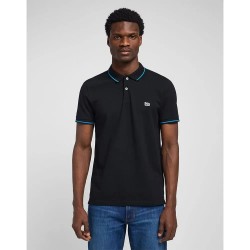 дамски,блузи,с,яка,мъжки,блузи,с,яка,lee,piqué,short,sleeve,polo,refurbished,black,(black)