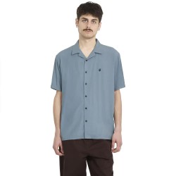 риза,с,къс,ръкав,дамски,ризи,мъжки,ризи,volcom,single,stone,short,sleeve,shirt,blue,(tradewinds)