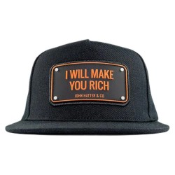 Шапка John hatter & co Flat brim in will make you rich cap - Black (Black) шапка,всички,шапки,john,hatter,&,co,flat,brim,in,will,make,you,rich,cap,black,(black)