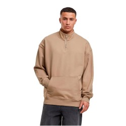 Блуза Def DFCN147 half zip sweatshirt - Beige (Greige) блуза,мъжки,пуловери,def,dfcn147,half,zip,sweatshirt,beige,(greige)