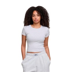Фланелка с къс ръкав Def DFLTS210 short sleeve top - White (Grey Melange) фланелка,с,къс,ръкав,дамски,топове,def,dflts210,short,sleeve,top,white,(grey,melange)