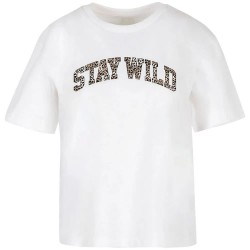 тениска,мъжки,тениски,дамски,тениски,miss,tee,stay,wild,leo,short,sleeve,t,shirt,white,(white)