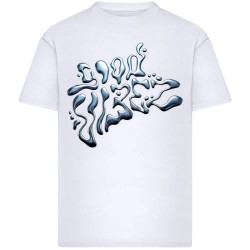 Тениска Mister tee Good Vibez Chrome Oversized short sleeve T-shirt - White (White) тениска,мъжки,тениски,дамски,тениски,mister,tee,good,vibez,chrome,oversized,short,sleeve,t,shirt,white,(white)