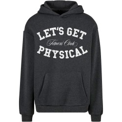 Суичър Mister tee Let´s Get Physical hoodie - Black (Charcoal) суичър,мъжки,пуловери,mister,tee,let´s,get,physical,hoodie,black,(charcoal)