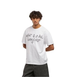 Тениска Mister tee It All Works Out Wording Oversized short sleeve T-shirt - White (White) тениска,мъжки,тениски,дамски,тениски,mister,tee,it,all,works,out,wording,oversized,short,sleeve,t,shirt,white,(white)