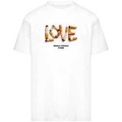 Тениска Mister tee Inhale Heavy Oversized short sleeve T-shirt - White (White) тениска,мъжки,тениски,дамски,тениски,mister,tee,inhale,heavy,oversized,short,sleeve,t,shirt,white,(white)