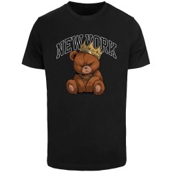 Тениска Mister tee New York Crowned Bear short sleeve T-shirt - Black (Black) тениска,мъжки,тениски,дамски,тениски,mister,tee,new,york,crowned,bear,short,sleeve,t,shirt,black,(black)