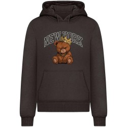 Суичър Mister tee New York Crowned Bear hoodie - Black (Black) суичър,мъжки,пуловери,mister,tee,new,york,crowned,bear,hoodie,black,(black)