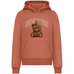 суичър,мъжки,пуловери,mister,tee,new,york,crowned,bear,hoodie,orange,(bark)